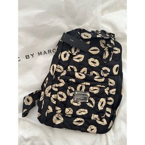 NEW! Marc by Marc Jacobs Black Lips backpack